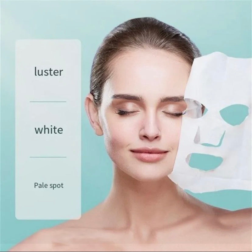 Korean Face Mask Pack of 8 PCS RUKI Sheet Mask Moisturizing Facial Mask Rice, Hydrating, Gold 4K, Collagen, Vitamin C, Skin Care Mask