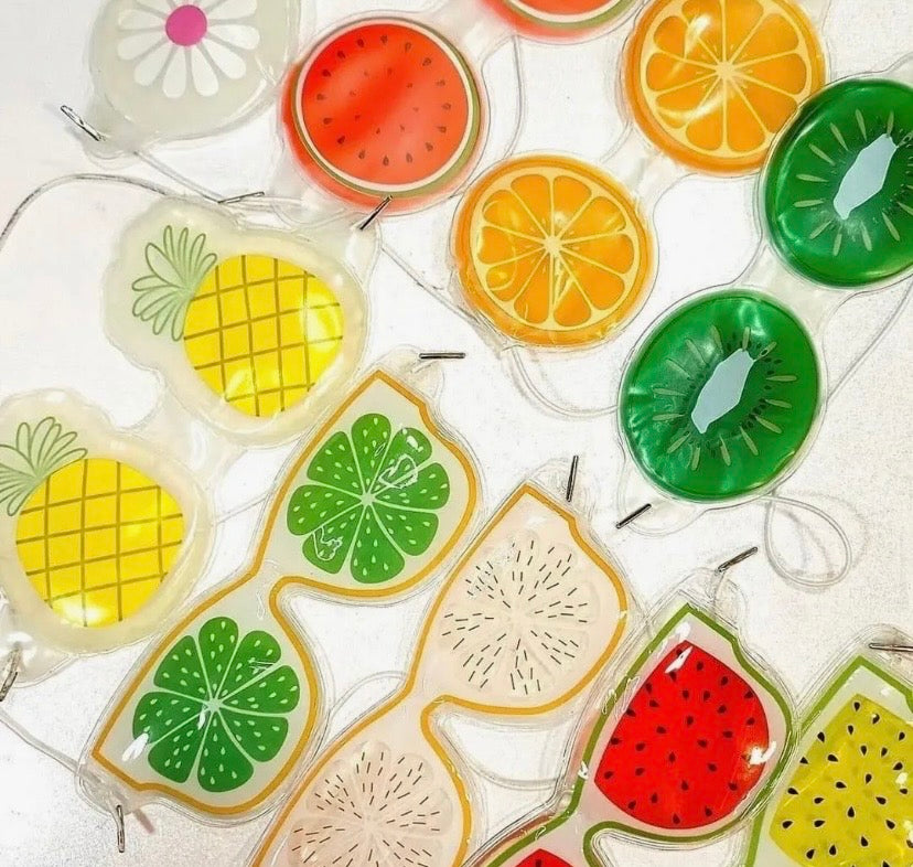 Gel Eye Mask Remove Black Eye Bags Fruit Cooling Mask Cosmetic Ice Compress Eye Mask Gel Sleep Eye Protection