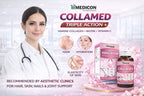Pack of 3 Collamed Collagen Supplement Marine Collagen + Biotin + Vitamin C for Skin Glow, Hair Growth, & Reduce Wrinkles & Aging 90 Tablets