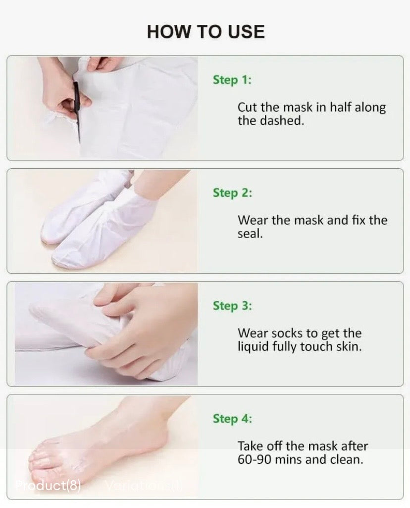 Moisturizing Foot Mask, Foot Mask for Legs Feet Mask Scrub Exfoliating Foot Mask Remove Dead Skin Foot Patch 1Pair