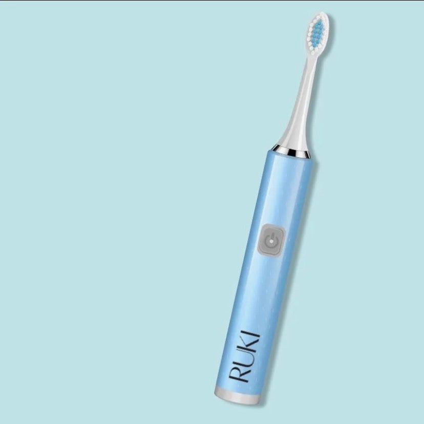 RUKI Electric Toothbrush 3 Heads Brush Oral Cleaner Toothbrush Waterproof Travel with Electric 3 Replaceable Toothbrush Heads for Kids and Adult
