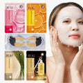 Korean Face Mask Pack of 8 PCS RUKI Sheet Mask Moisturizing Facial Mask Rice, Hydrating, Gold 4K, Collagen, Vitamin C, Skin Care Mask