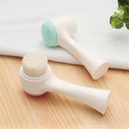 RUKI 3D Face Cleansing Brush Silicone 2 in 1 Facial Cleansing Brush Portable Face Cleanser Massage Tool