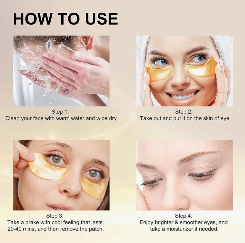 PACK OF 3PCS Eye Mask Anti Dark Circles, Eye Skin Care Eyes mask dark circle mask patches anti-puffiness dark circle removal repair eyes mask Collagen Eye Mask