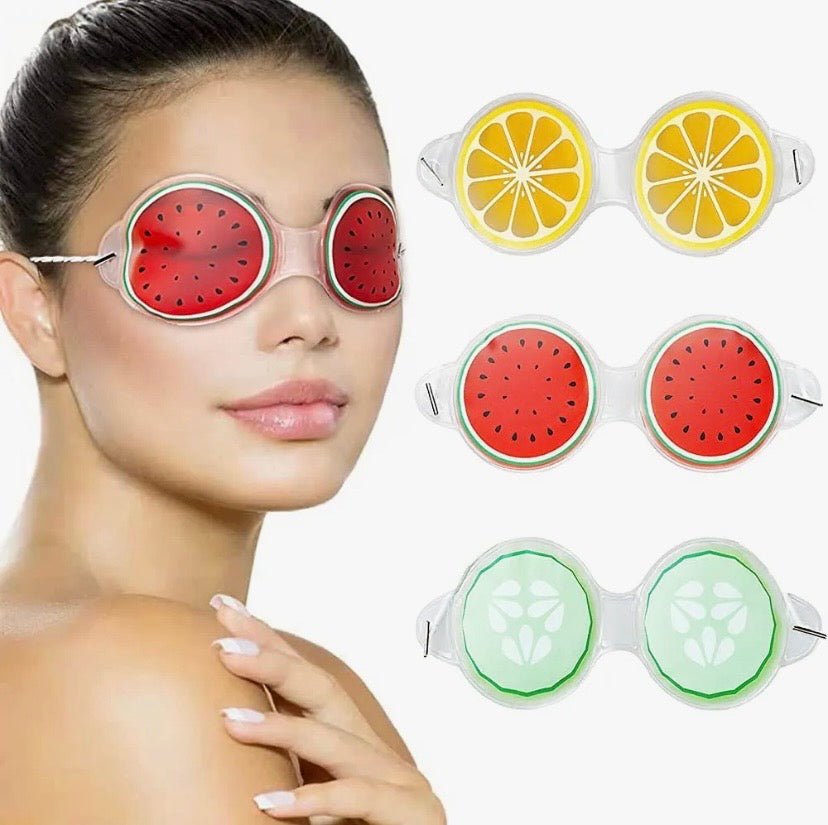 Gel Eye Mask Remove Black Eye Bags Fruit Cooling Mask Cosmetic Ice Compress Eye Mask Gel Sleep Eye Protection