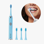 RUKI Electric Toothbrush 3 Heads Brush Oral Cleaner Toothbrush Waterproof Travel with Electric 3 Replaceable Toothbrush Heads for Kids and Adult
