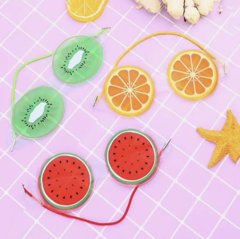Gel Eye Mask Remove Black Eye Bags Fruit Cooling Mask Cosmetic Ice Compress Eye Mask Gel Sleep Eye Protection