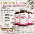 Biotin Pack of 3 Supplement for Hair, Skin & Nails – High Potency, Supports Healthy Growth (2500mcg) 90Tablets  Add to cart